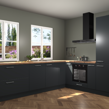 Onyxgrijze keuken Konin 64335