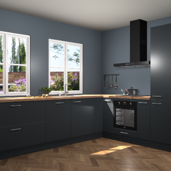 Onyxgrijze keuken Konin 64336