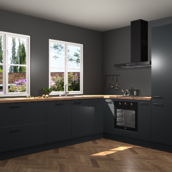 Onyxgrijze keuken Konin 64338