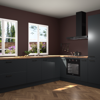 Onyxgrijze keuken Konin 64339