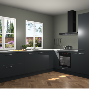 Onyxgrijze keuken Konin 64368