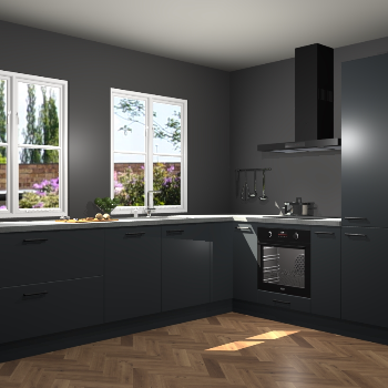 Onyxgrijze keuken Konin 64371