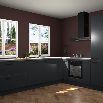 Onyxgrijze keuken Konin 64372