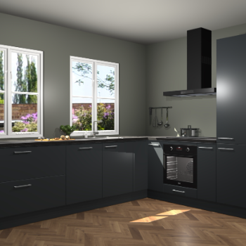 Onyxgrijze keuken Konin 64374