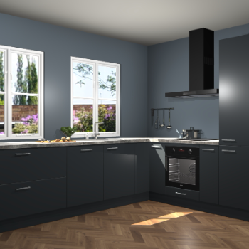 Onyxgrijze keuken Konin 64381