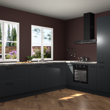 Onyxgrijze keuken Konin 64384