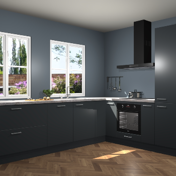 Onyxgrijze keuken Konin 64387