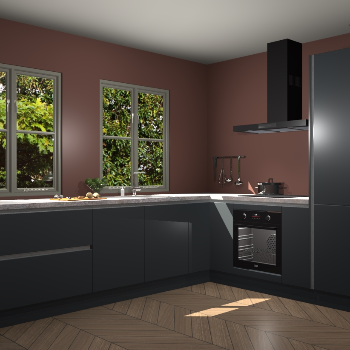 Onyxgrijze greeploze  keuken Konin 64388