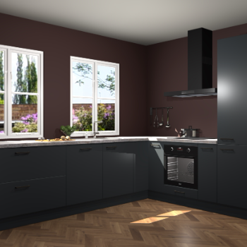 Onyxgrijze keuken Konin 64390