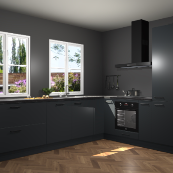 Onyxgrijze keuken Konin 64395