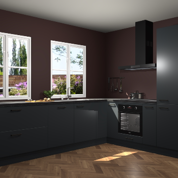 Onyxgrijze keuken Konin 64396