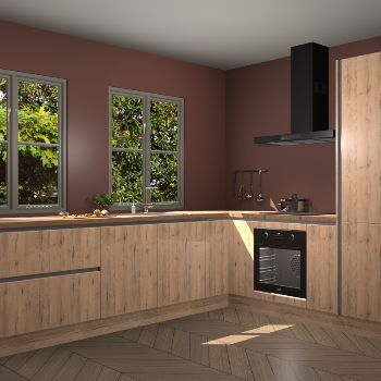Madera Natuur greeploze  keuken Konin 64432