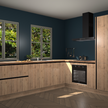 Madera Natuur greeploze  keuken Konin 64435