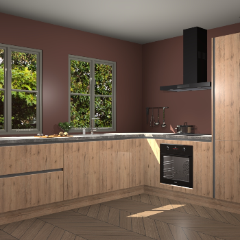 Madera Natuur greeploze  keuken Konin64451