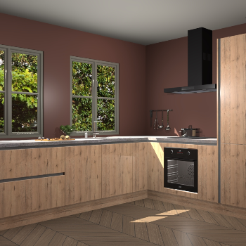 Madera Natuur greeploze  keuken Konin 64457