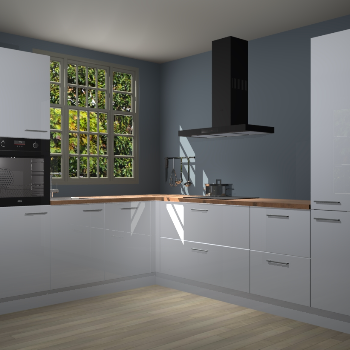 Sneeuwwitte hoogglans keuken Radom 54827