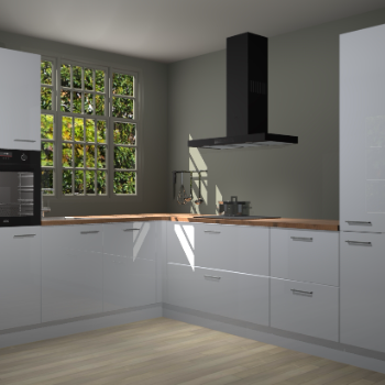 Sneeuwwitte hoogglans keuken Radom 54828