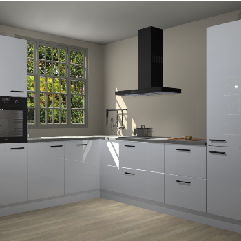 Sneeuwwitte hoogglans keuken Radom 55222