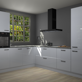 Sneeuwwitte hoogglans keuken Radom 55229