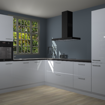 Sneeuwwitte hoogglans keuken Radom 55202