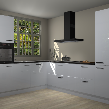 Sneeuwwitte hoogglans keuken Radom 55223