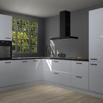 Sneeuwwitte hoogglans keuken Radom 55230