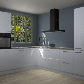 Sneeuwwitte hoogglans keuken Radom 55203