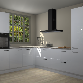 Sneeuwwitte hoogglans keuken Radom 55224