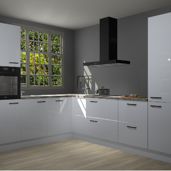 Sneeuwwitte hoogglans keuken Radom 55231