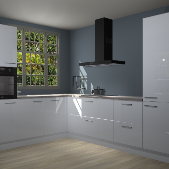 Sneeuwwitte hoogglans keuken Radom 55204