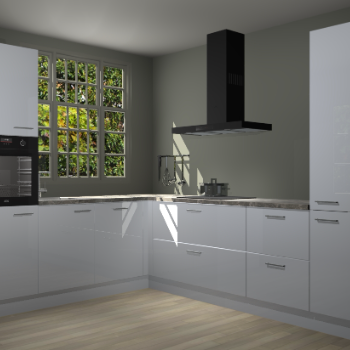 Sneeuwwitte hoogglans keuken Radom 55210