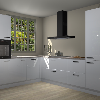 Sneeuwwitte hoogglans keuken Radom 55225