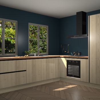 Vuren greeploze  keuken Konin 64956