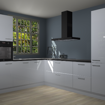 Sneeuwwitte hoogglans keuken Radom 55205