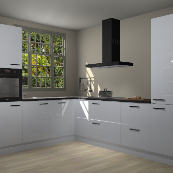 Sneeuwwitte hoogglans keuken Radom 55226