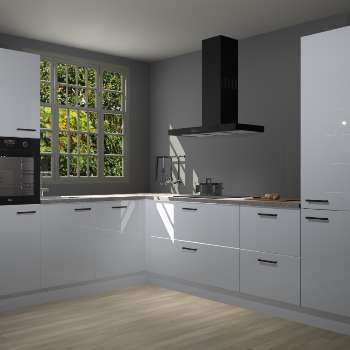 Sneeuwwitte hoogglans keuken Radom 55232