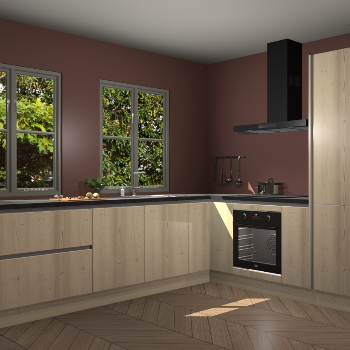 Vuren greeploze keuken Konin 64980