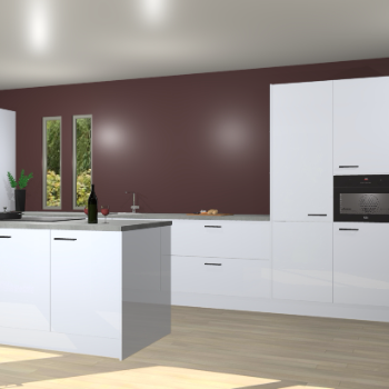 Sneeuwwitte hoogglans keuken Krakor 77843