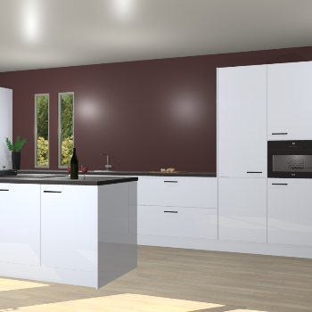 Sneeuwwitte hoogglans keuken Krakor 77855