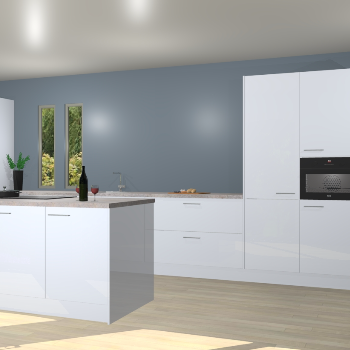 Sneeuwwitte hoogglans keuken Krakor 77909