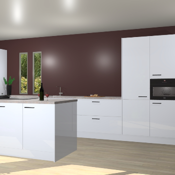 Sneeuwwitte hoogglans keuken Krakor 77912