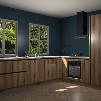 Goud Eiken greeploze  keuken Konin 65388