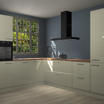 Magnolia hoogglans keuken Radom 55200