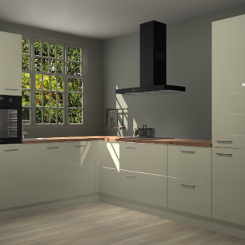 Magnolia hoogglans keuken Radom 55207