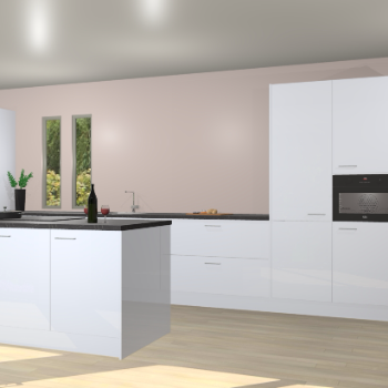 Sneeuwwitte hoogglans keuken Krakor 77923