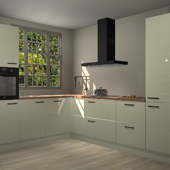 Magnolia hoogglans keuken Radom 55221