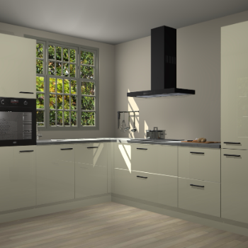 Magnolia hoogglans keuken Radom 55323