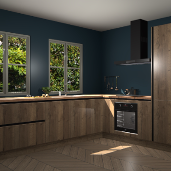 Chocolade Eiken greeploze  keuken Konin 65485