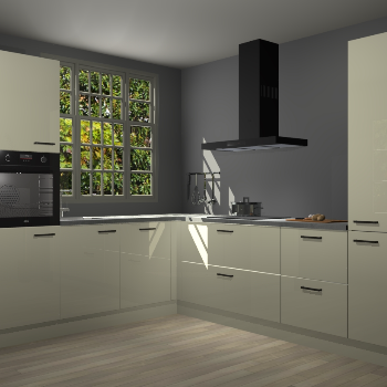 Magnolia hoogglans keuken Radom 55328