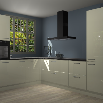 Magnolia hoogglans keuken Radom 55309